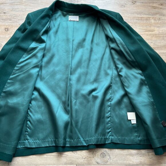 Pendleton Blazer Wool Classic Women's 2XL Green 70s 80s Coat Jacket - Picture 3 of 10